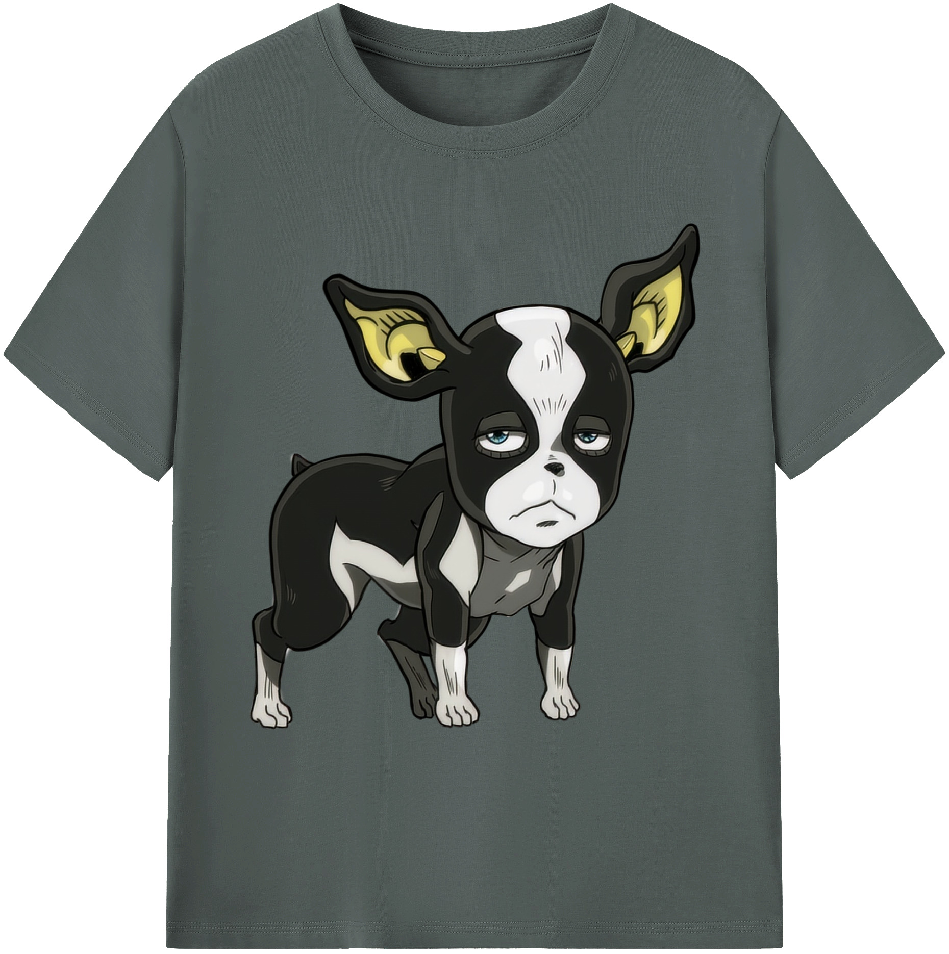 （画像用） ジョジョの奇妙な冒険 イギー JoJo's Bizarre Adventure Iggy 綿100％ メンズ半袖Tシャツ｜肌触りやわらか＆通気性